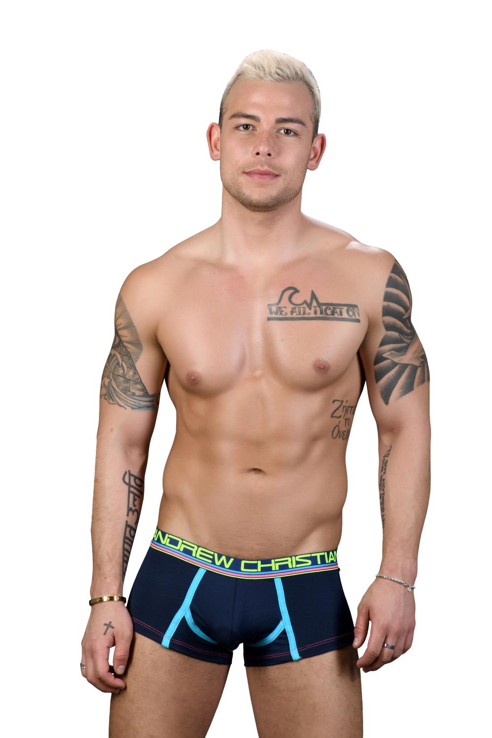 CoolFlex Modal Boxerky ANDREW CHRISTIAN s Pushup kapsou Show-It Navy2